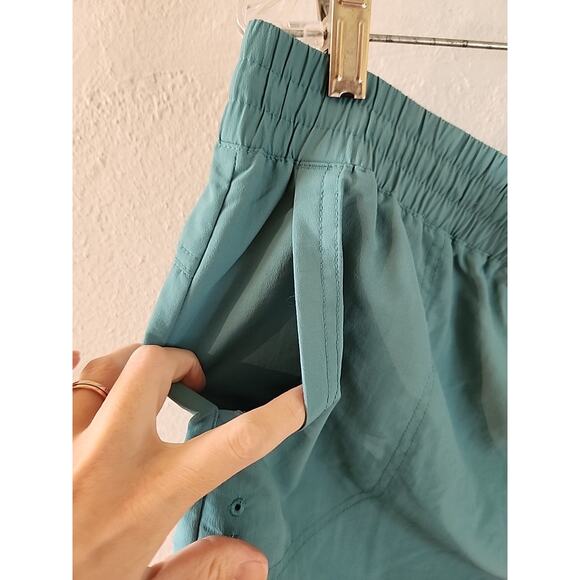 NWT! LL BEAN Supplex Nylon Skirt Black SZ Large Teal NEW! Tennis Hiking - Picture 2 of 7